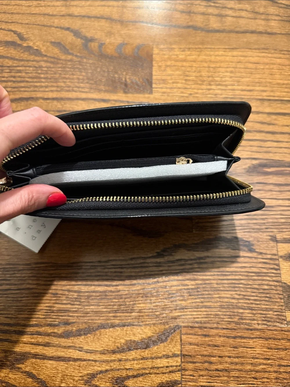 a new day Black Croc-Embossed Zip-Around Wallet